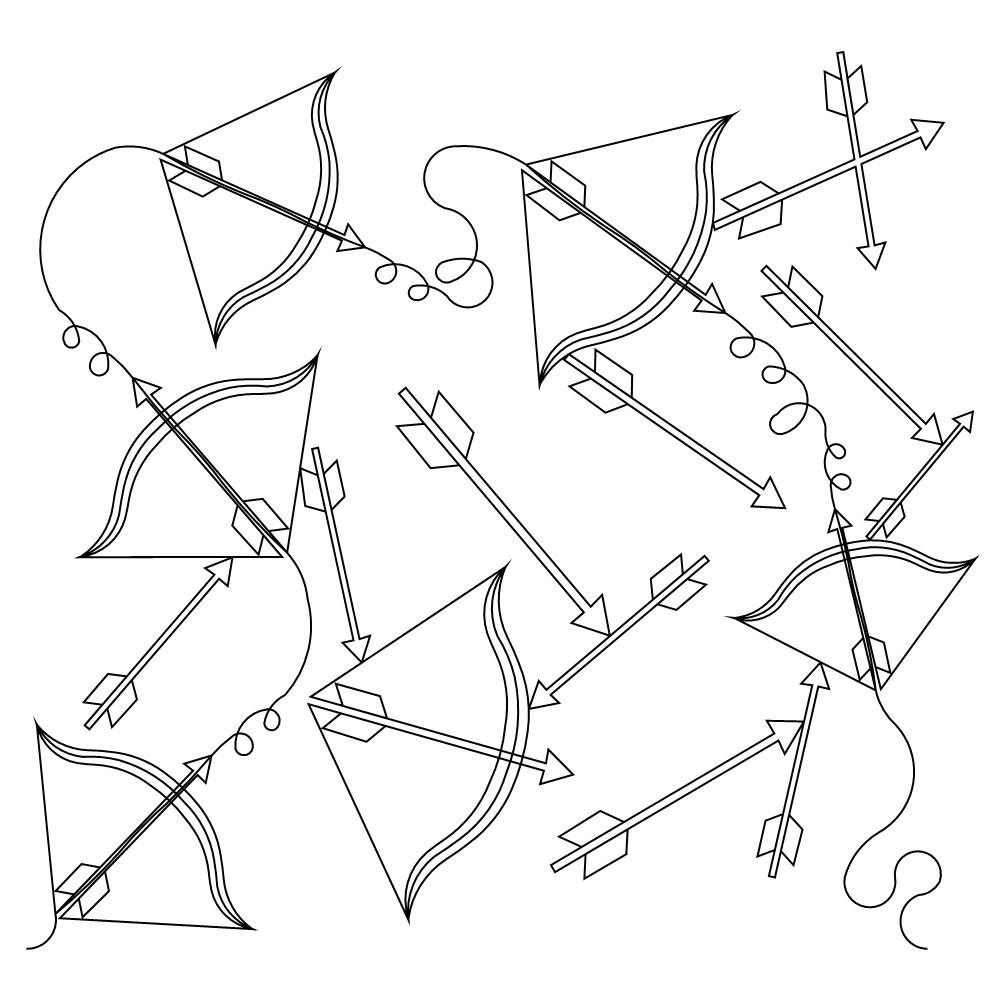 bow and arrow pano 002 Digital Pattern | Sweet Dreams Quilt Studio ...